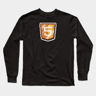 HTML5 Metallic PixelArt Long Sleeve T-Shirt